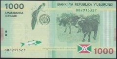 Burundi 1000 Frank 2015 Çil Pick51