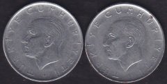 1964 Yılı 1 Lira (Ters Düz Takım )