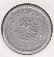 1277 / 9 Abdulaziz 5 Kuruş Gümüş