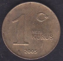 2005 Yılı 1 Kuruş Çok Temiz