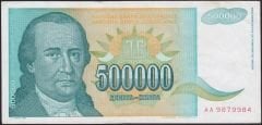Yugoslavya 500000 Dinar 1993 Çok Temiz+ AA