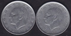 1961 Yılı 1 Lira (Ters Düz Takım )