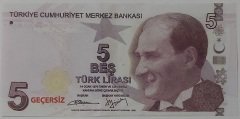 Geçersiz 5 Lira - Fantazi Para