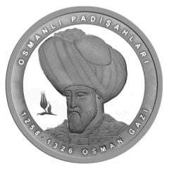2020 Yılı 20 Lira Osman Gazi Hatıra Para Sertifikalı Çil Gümüş
