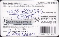 Turkcell Muhabbet Kart 250 Kontör 2010