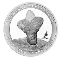 2020 Yılı 20 Lira Orhan Gazi Hatıra Para Sertifikalı Çil Gümüş