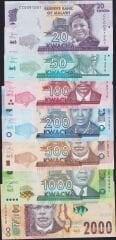 Malawi 7 Farklı Kağıt Para Seti Çil