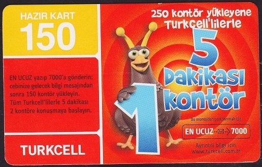 Turkcell Hazır Kart 150 Kontör 2010