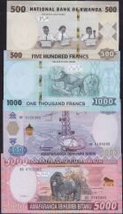 Rwanda 500/1000/2000/5000 Frank Seti Çil