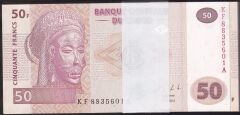 Kongo 50 Frank 2013 Çil Deste (100 Adet)