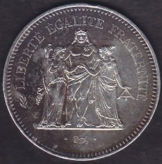 Fransa 50 Frank 1977 Gümüş ( 30 Gram )