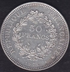 Fransa 50 Frank 1976 Gümüş ( 30 Gram )
