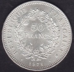 Fransa 50 Frank 1978 Gümüş ( 30 Gram )