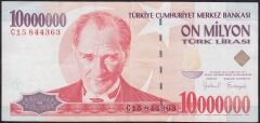 7.Emisyon 10 000 000 Lira C15 844363 Çok Çok Temiz