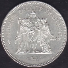 Fransa 50 Frank 1975 Gümüş ( 30 Gram )