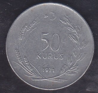 1971 Yılı 50 Kuruş Çok Temiz