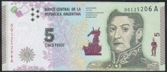 Arjantin 5 Pesos 2015 ÇİL Pick359