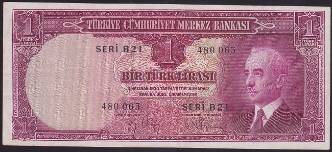 2.EMİSYON 1 LİRA B21 480063 ÇÇT