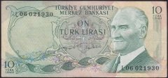 6.EMİSYON 2.TERTİP 10 LİRA L06 021930 ÇOK TEMİZ