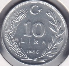 1986 YILI 10 LİRA ÇİLALTI ÇİL