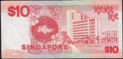 Singapur 10 Dolar 1988 Çok Temiz+ Pick 20