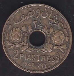 Suriye 2.5 Piastre 1940