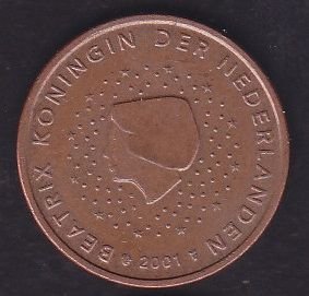 Avrupa 5 Euro Cent 2001 Hollanda