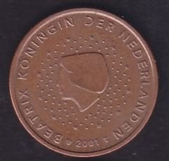 Avrupa 5 Euro Cent 2001 Hollanda