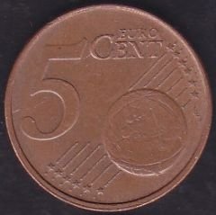 Avrupa 5 Euro Cent 2001 Hollanda