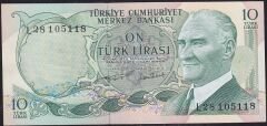 6.Emisyon 2.Tertip 10 Lira L28 105118 Çilaltı Çil