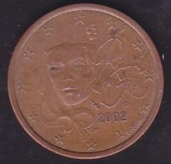 Avrupa 5 Euro Cent 2002 Fransa