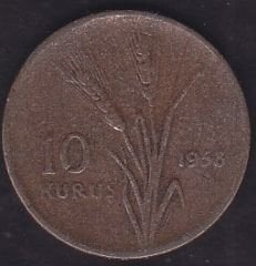 1958 Yılı 10 Kuruş