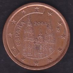 Avrupa 5 Euro Cent 2004 İspanya