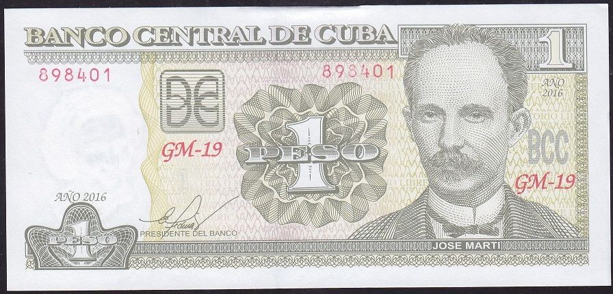 Küba 1 Peso 2016 Çil Pick 128g