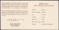 Hatıra Para Sertifikası - İpek Yolu - 1997 Yılı