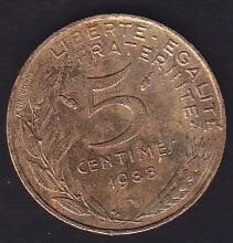 Fransa 5 Centimes 1988