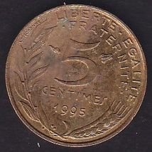 Fransa 5 Centimes 1995