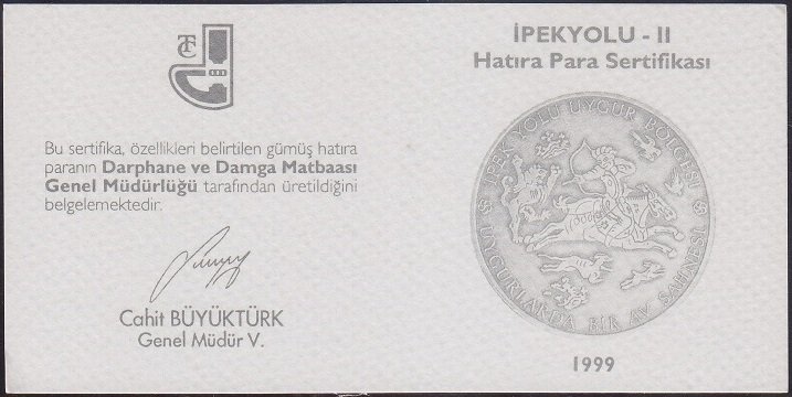 Hatıra Para Sertifikası - İpekyolu - II  - 1999 Yılı