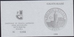 Hatıra Para Sertifikası - Galata Kulesi  - 1999 Yılı