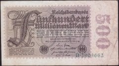 Almanya 500 Milyon Mark 1923  Çok Temiz 7 Rakam (R109a)