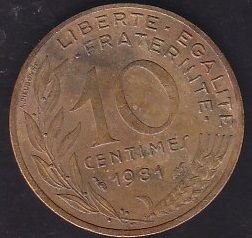 Fransa 10 Centimes 1981