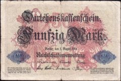 Almanya 50 Mark 1914 Temiz + 7 Rakamlı ( R50b)