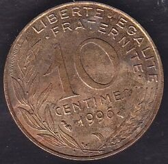 Fransa 10 Centimes 1996