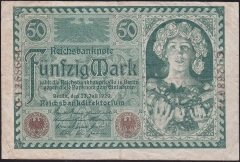 Almanya 50 Mark 1920 Çok Temiz+ ( R66 )