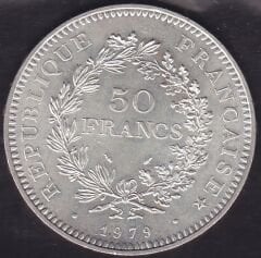 Fransa 50 Frank 1979 Gümüş ( 30 gram )