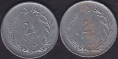 1963 Yılı 2.5 Lira (Ters Düz Takım)