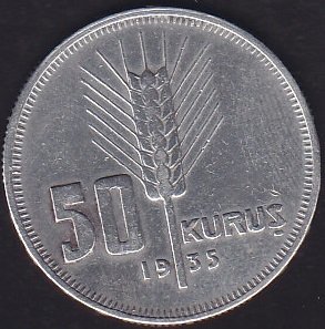 1935 Yılı 50 Kuruş Gümüş