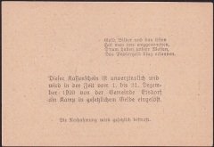 Avusturya 50 Heller Notgeld 1920 Çil