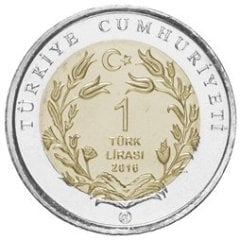 2016 Tarihli1 Lira Arap Tavşanı Bimetal Hatıra Parası Çil