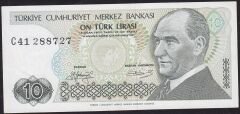 7.Emisyon 1.Tertip 10 Lira C41 288727 Çilaltı Kısa Kaş